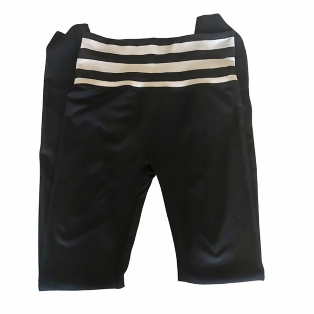 Coco Limon Black Gray Waist‎ Leggings S/M EUC